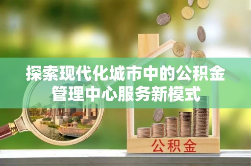 大湖探索现代化城市中的公积金管理中心服务新模式