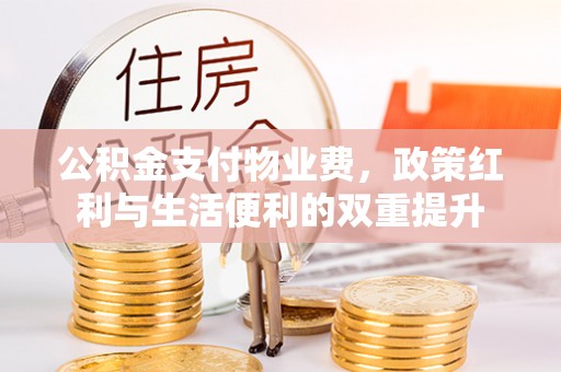 大湖公积金支付物业费，政策红利与生活便利的双重提升